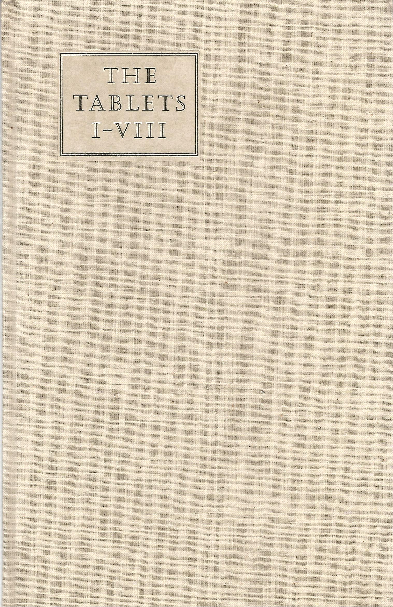 Image for The Tablets I-VIII.