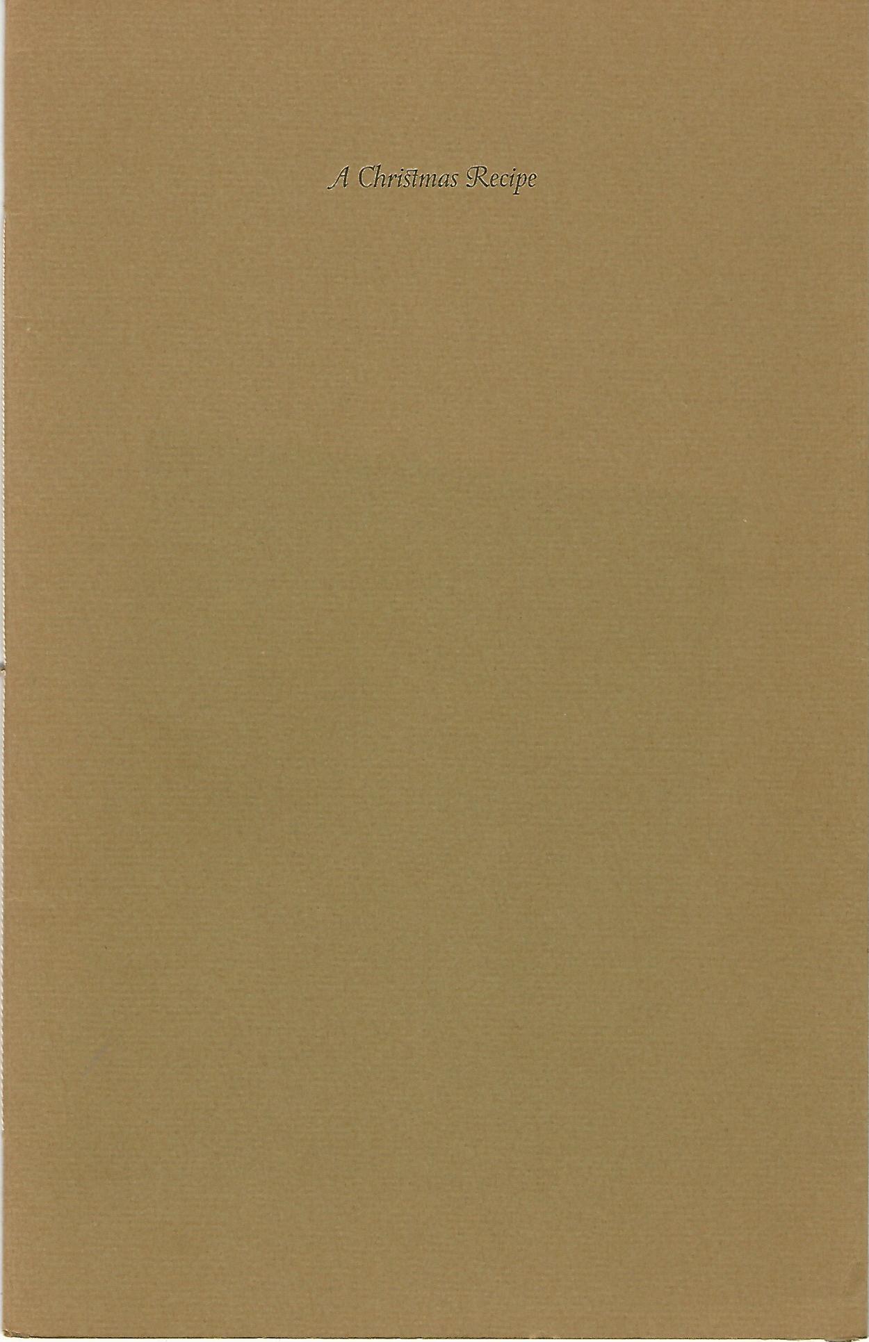 Image for A Christmas Recipe.