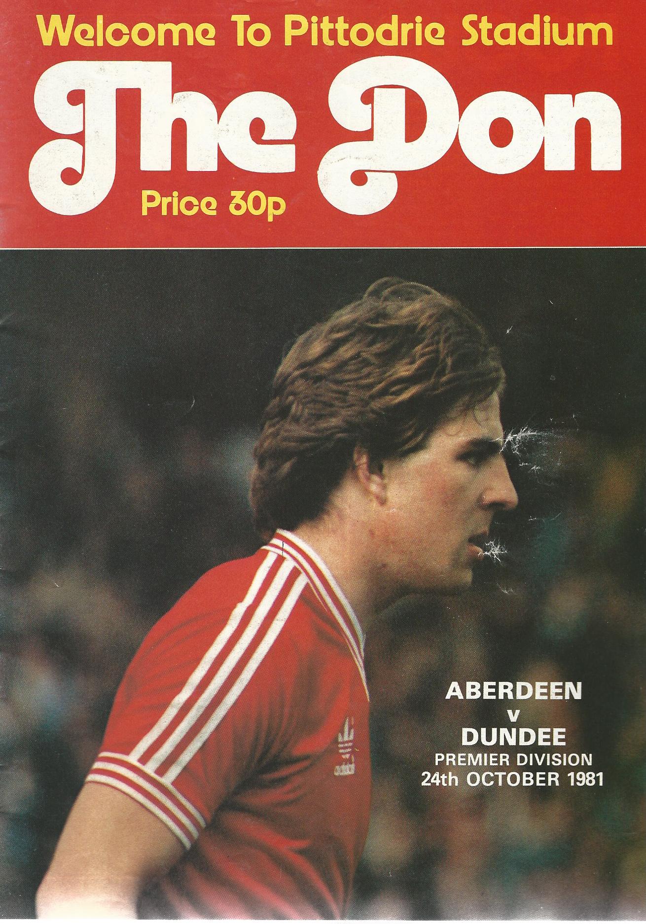 Image for The Don. Premier Division: Aberdeen v. Dundee United, 24 October 1981.