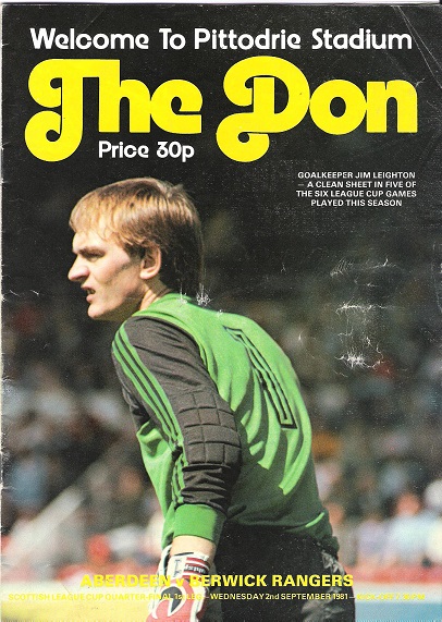 Image for The Don Matchday Magazine. Aberdeen v. Berwick Rangers, Scottish League Final first leg:Wednesday 2nd September 1981.