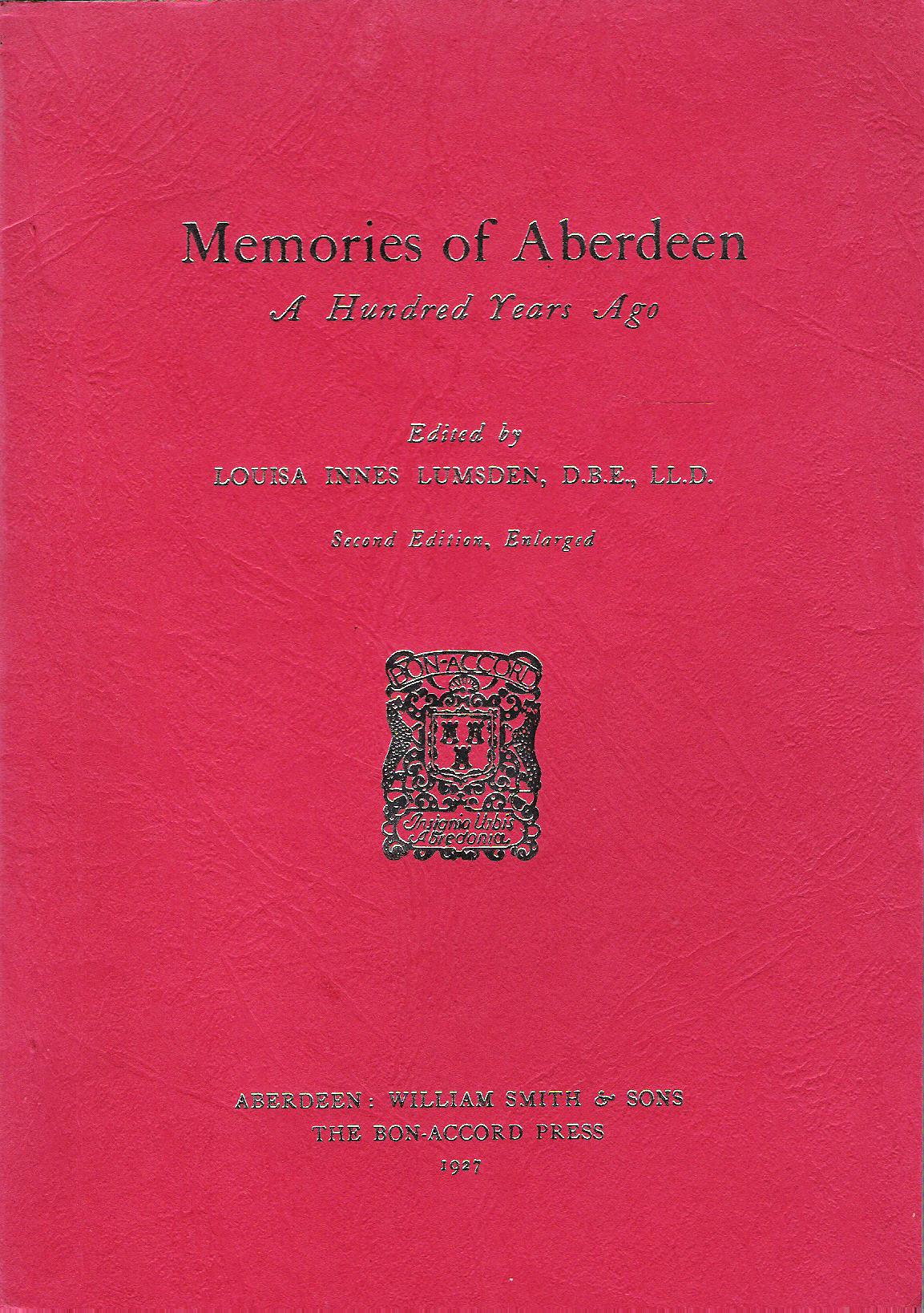 Image for Memories of Aberdeen: A Hundred Years Ago.