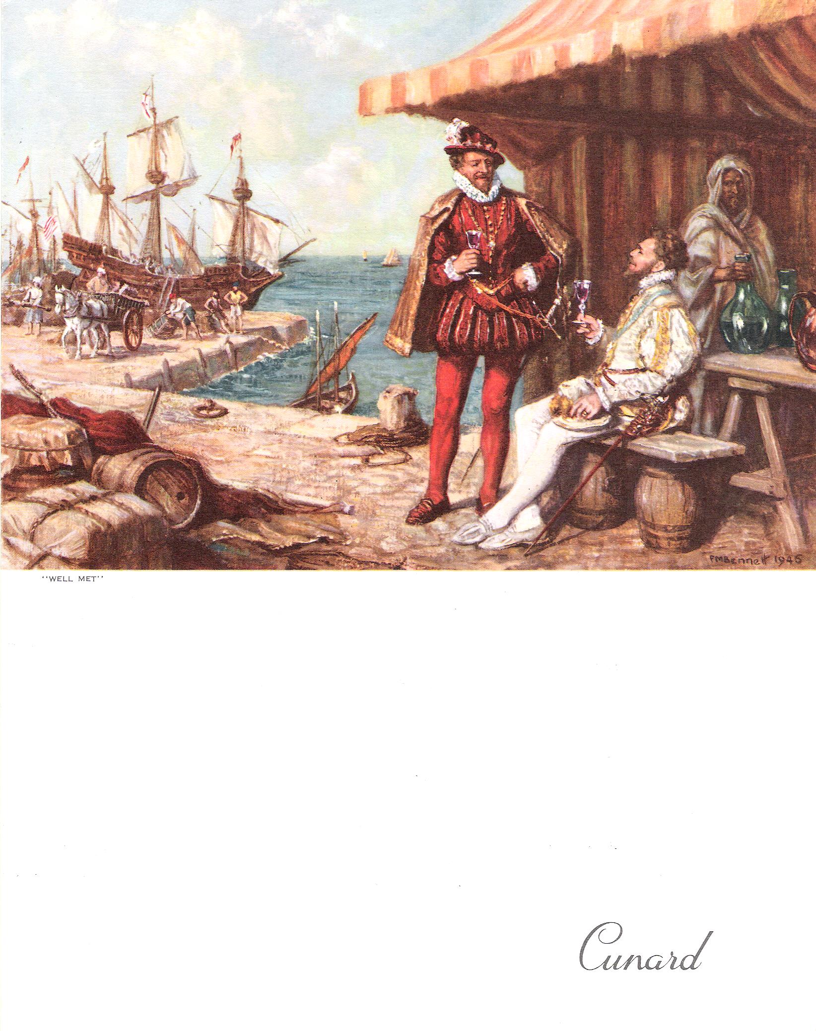 Image for R.M.S. Queen Mary Menu Card United Nations Day DinnerWed 24th October 1962.