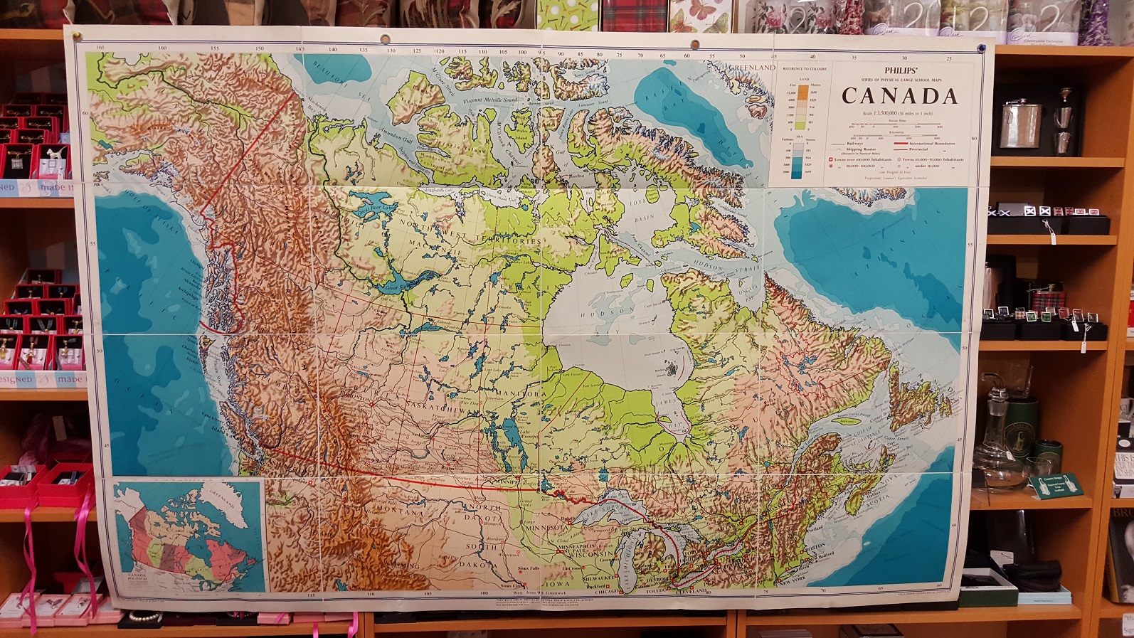 Image for Philips' Large School-Room Map of Canada - Physical