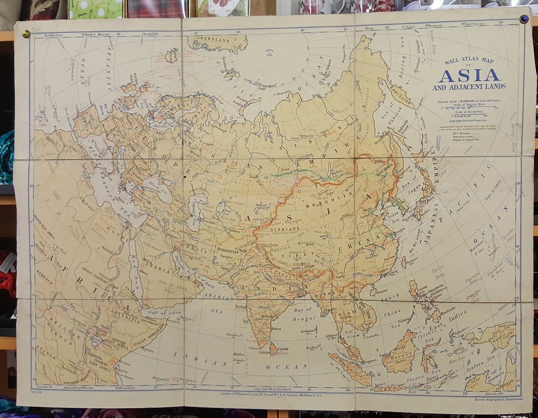 Image for G.W. Bacon Wall Atlas of Asia and Adjacent Lands - Produce
