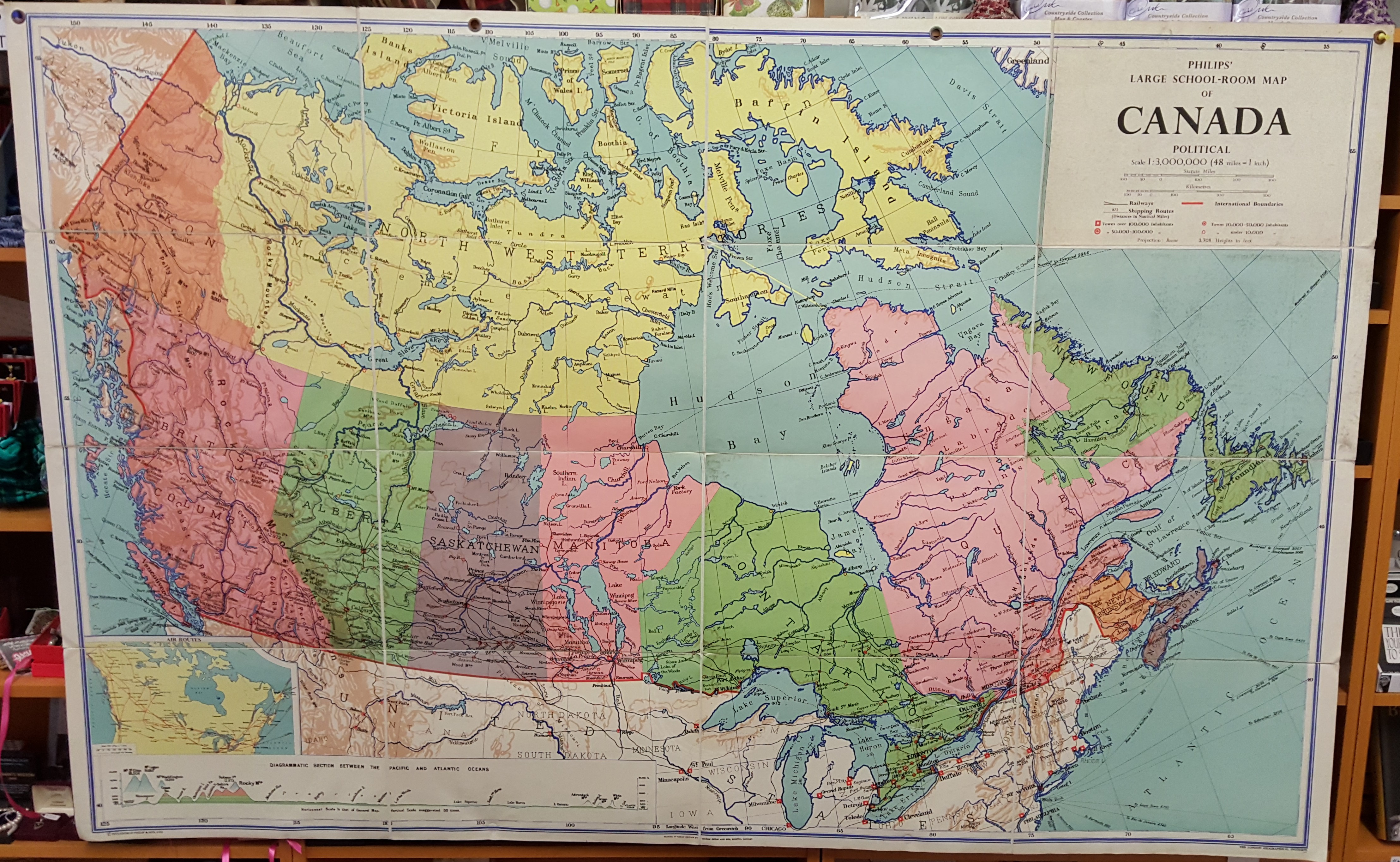 Image for Philips' Large School-Room Map of Canada - Political