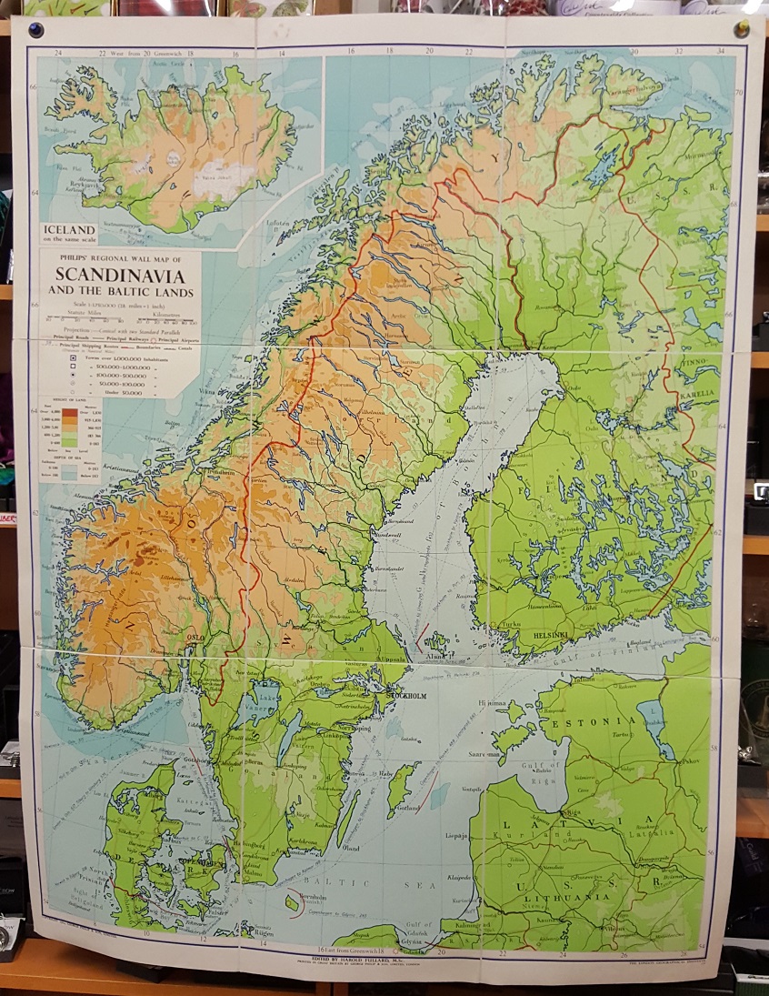 Image for Philips' Regional Wall Map of Scandinavia.