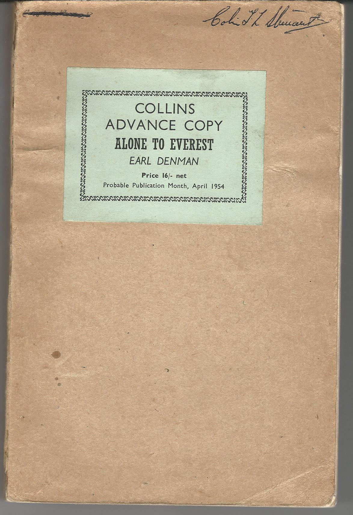Image for Alone to Everest.