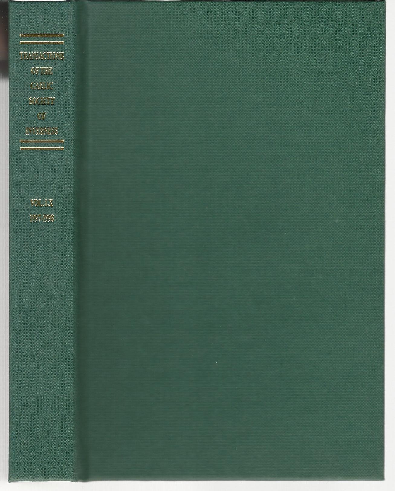 Image for Transactions of the Gaelic Society of Inverness: Volume LX 1997-1998