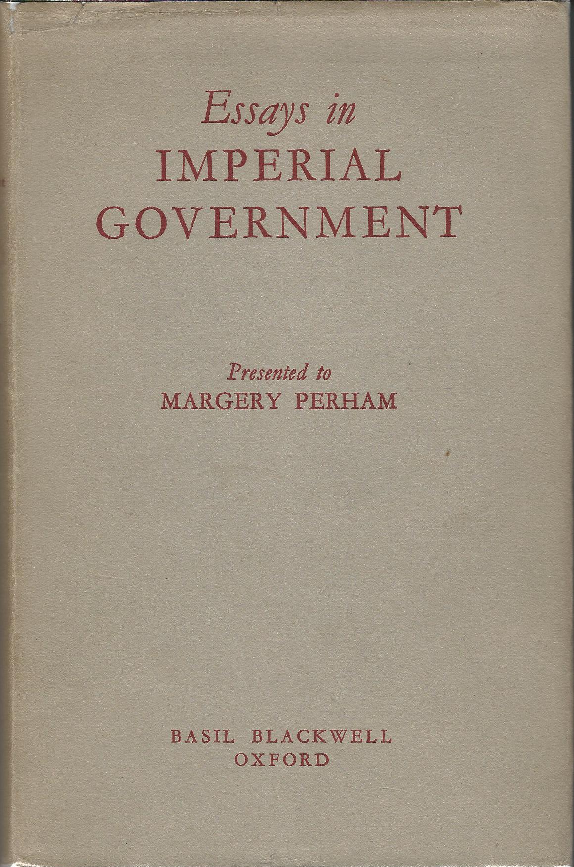 Image for Essays in Imperial Government.
