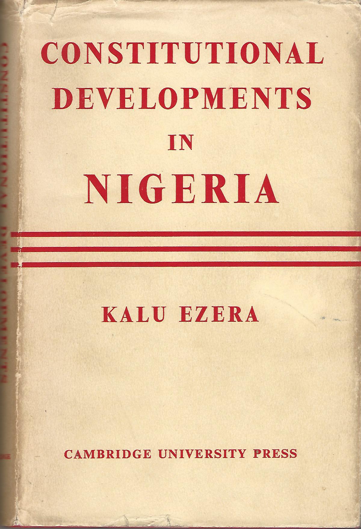Image for Constitutional Developments in Nigeria.