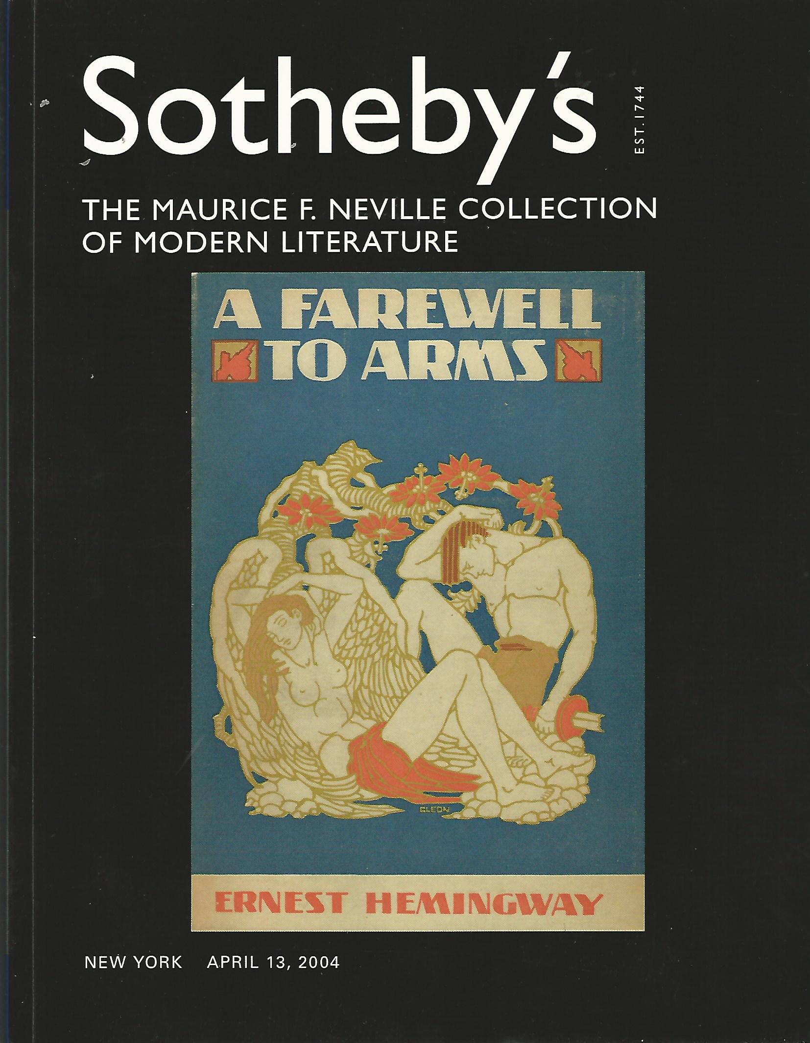 Image for Sotheby's: The Maurice F. Neville Collection of Modern Literature.
