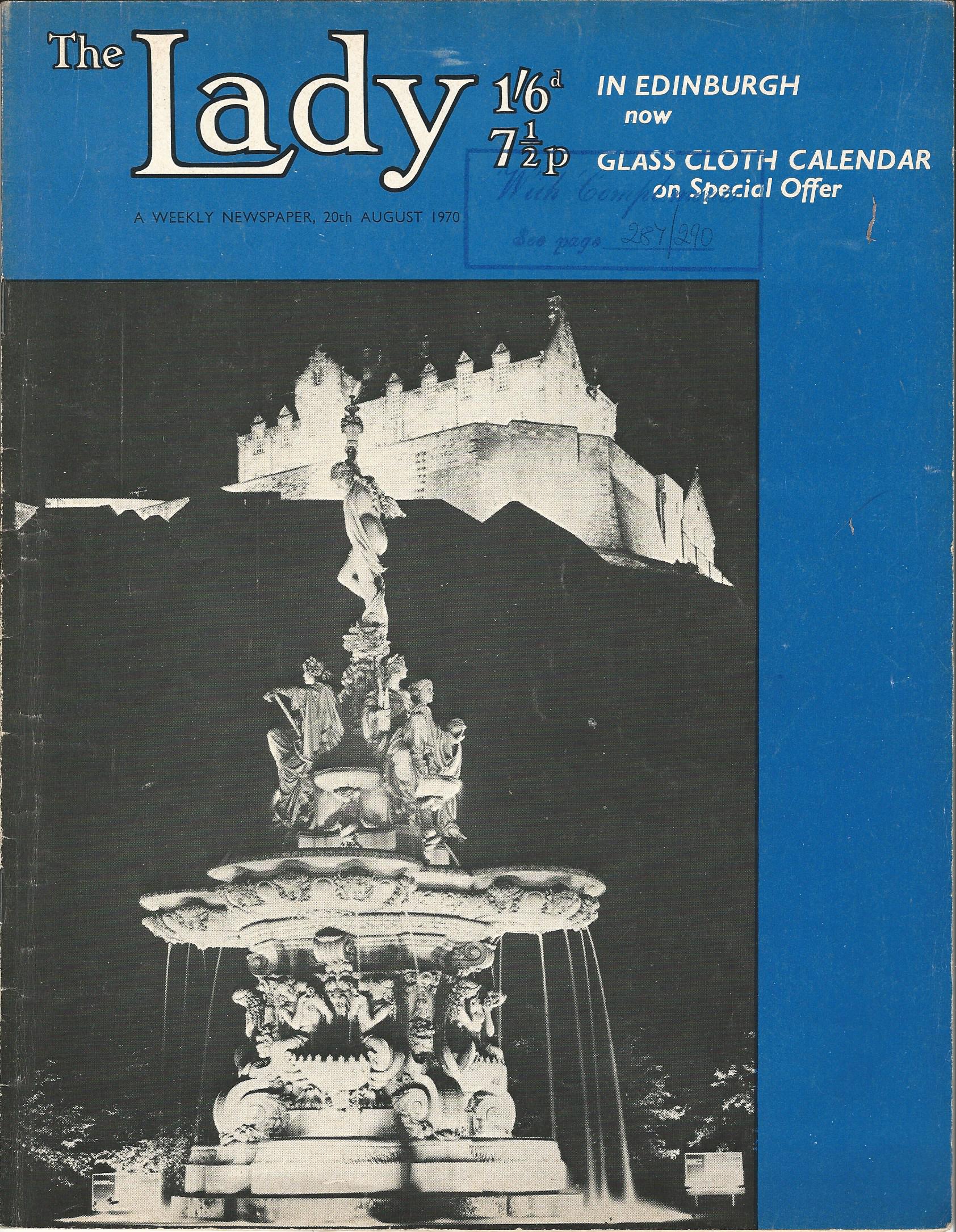 Image for The Lady, A Weekly Newspaper, 20th August 1970.