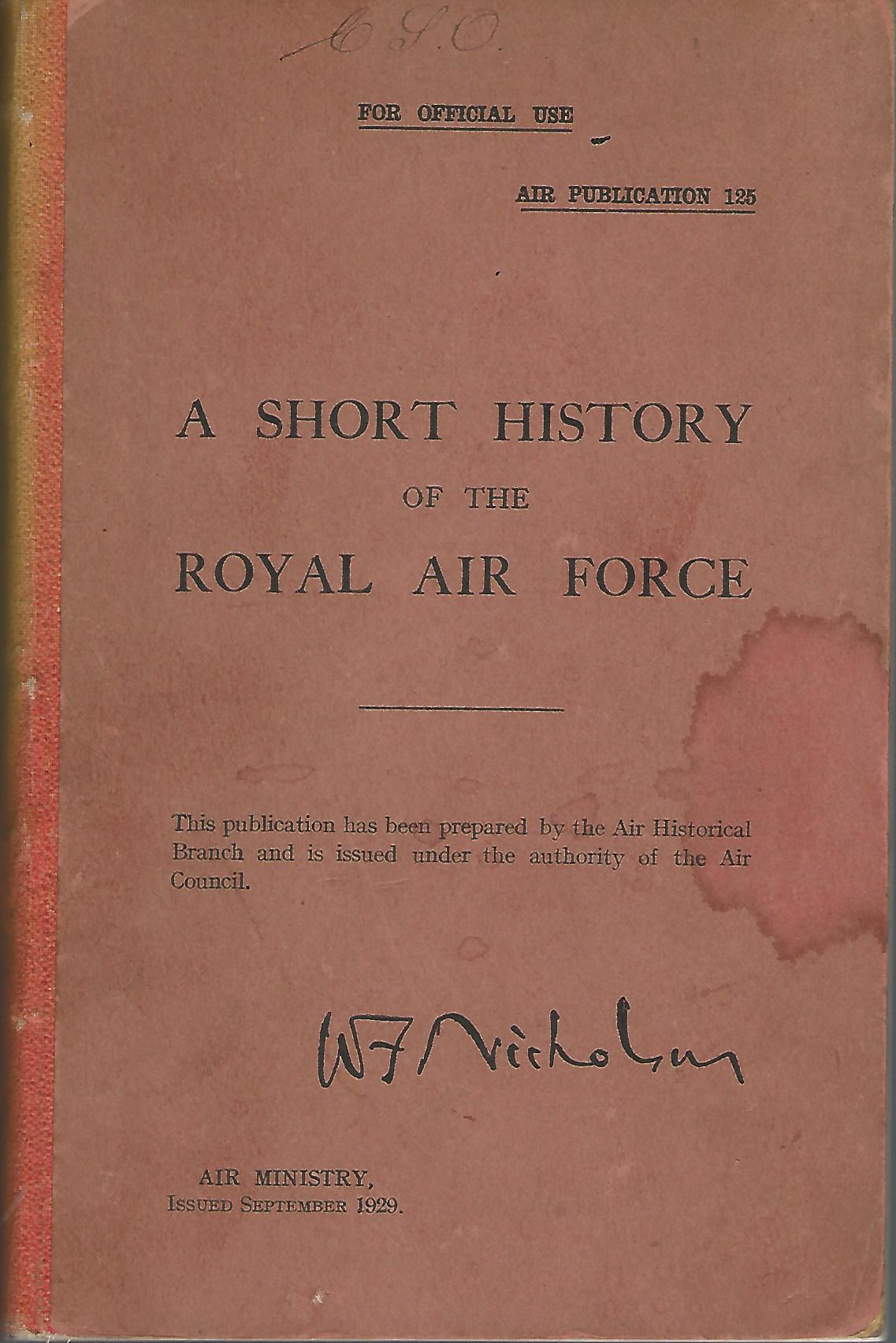 Image for A Short History of the Royal Air Force: Air Publication 125.