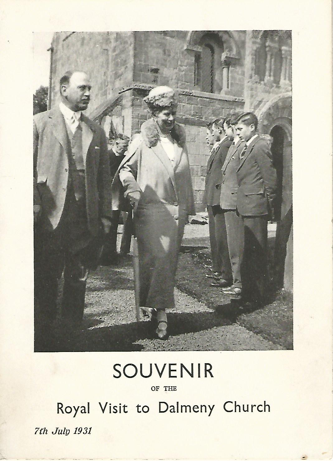 Image for Souvenir of the Royal Visit to Dalmeny Church, 7th July 1931.