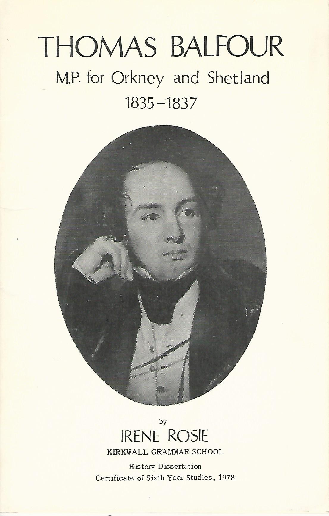 Image for Thomas Balfour: M.P. for Orkney and Shetland 1835 - 1837.