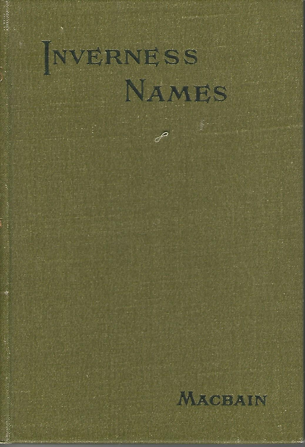 Image for Inverness names: Personal Names and Surnames of the Town of Inverness.