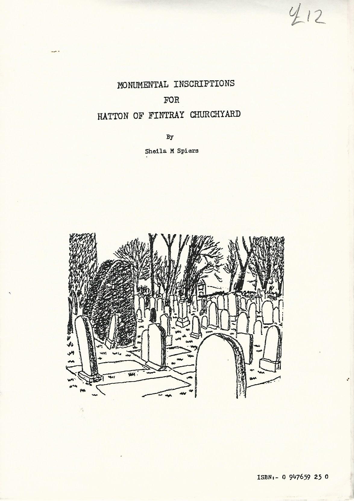 Image for Monumental Inscriptions for Hatton of Fintray Churchyard.