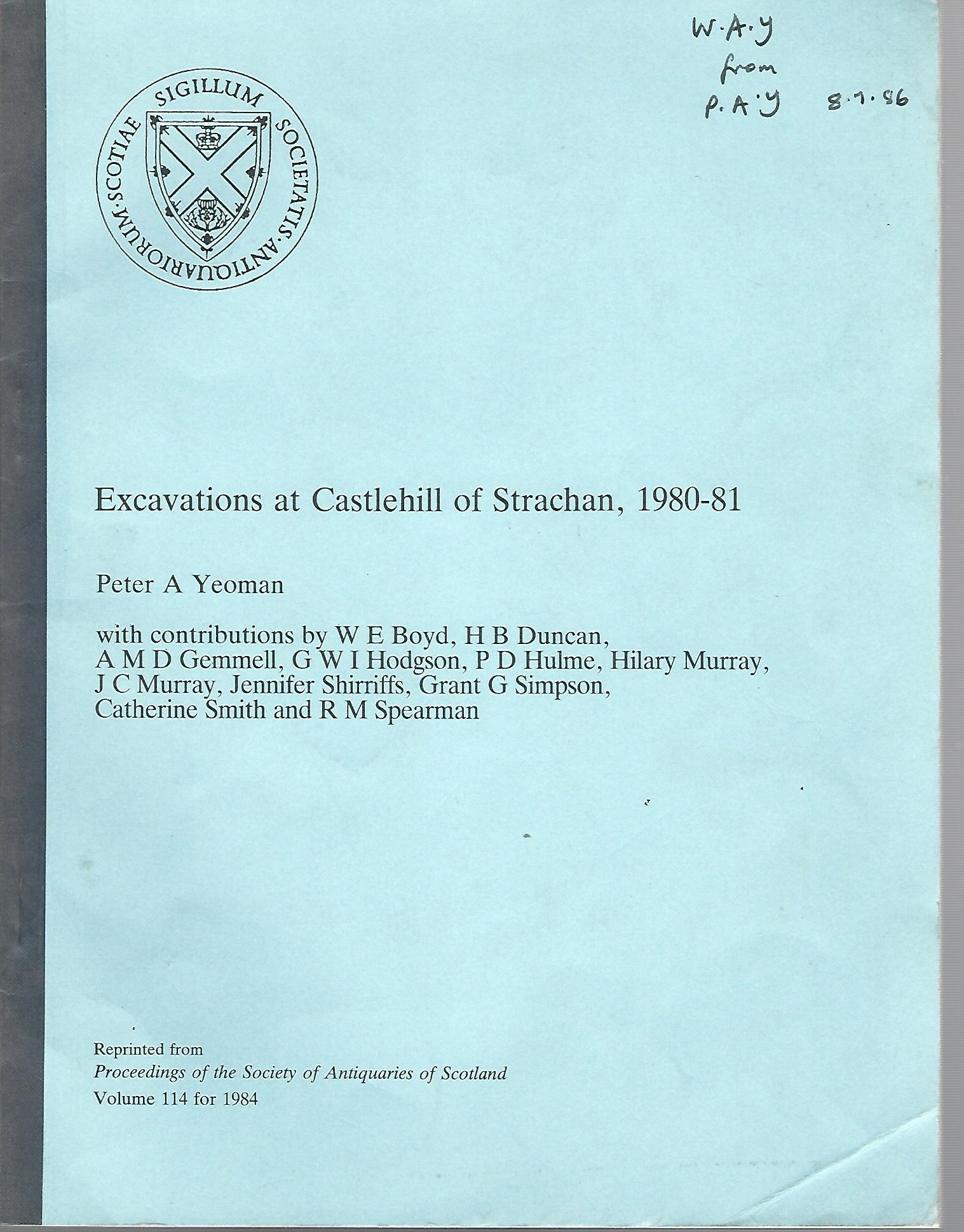 Image for Excavations at Castlehill of Strachan, 1980-81.