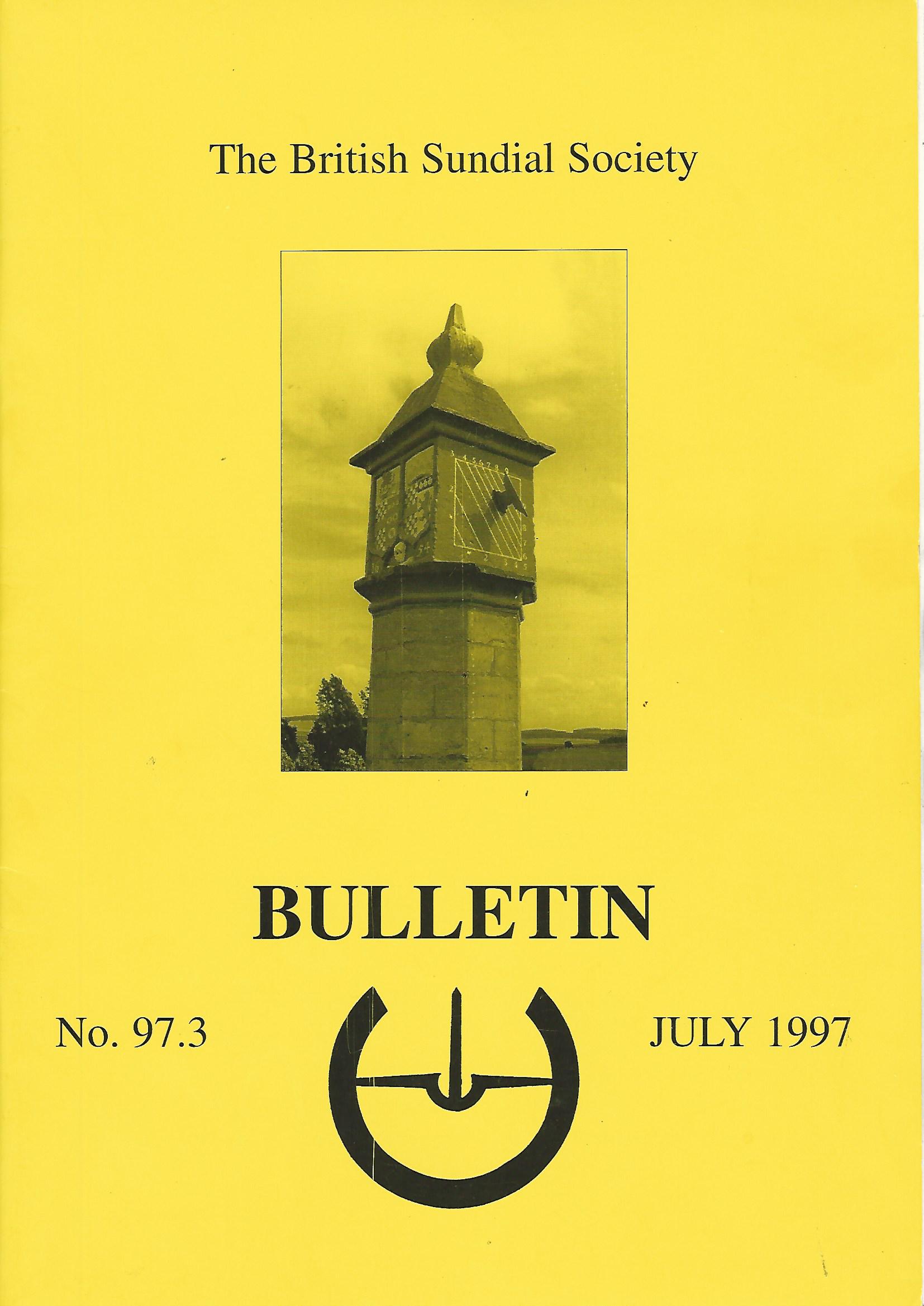 Image for The British Sundial Society Bulletin No. 97.3.