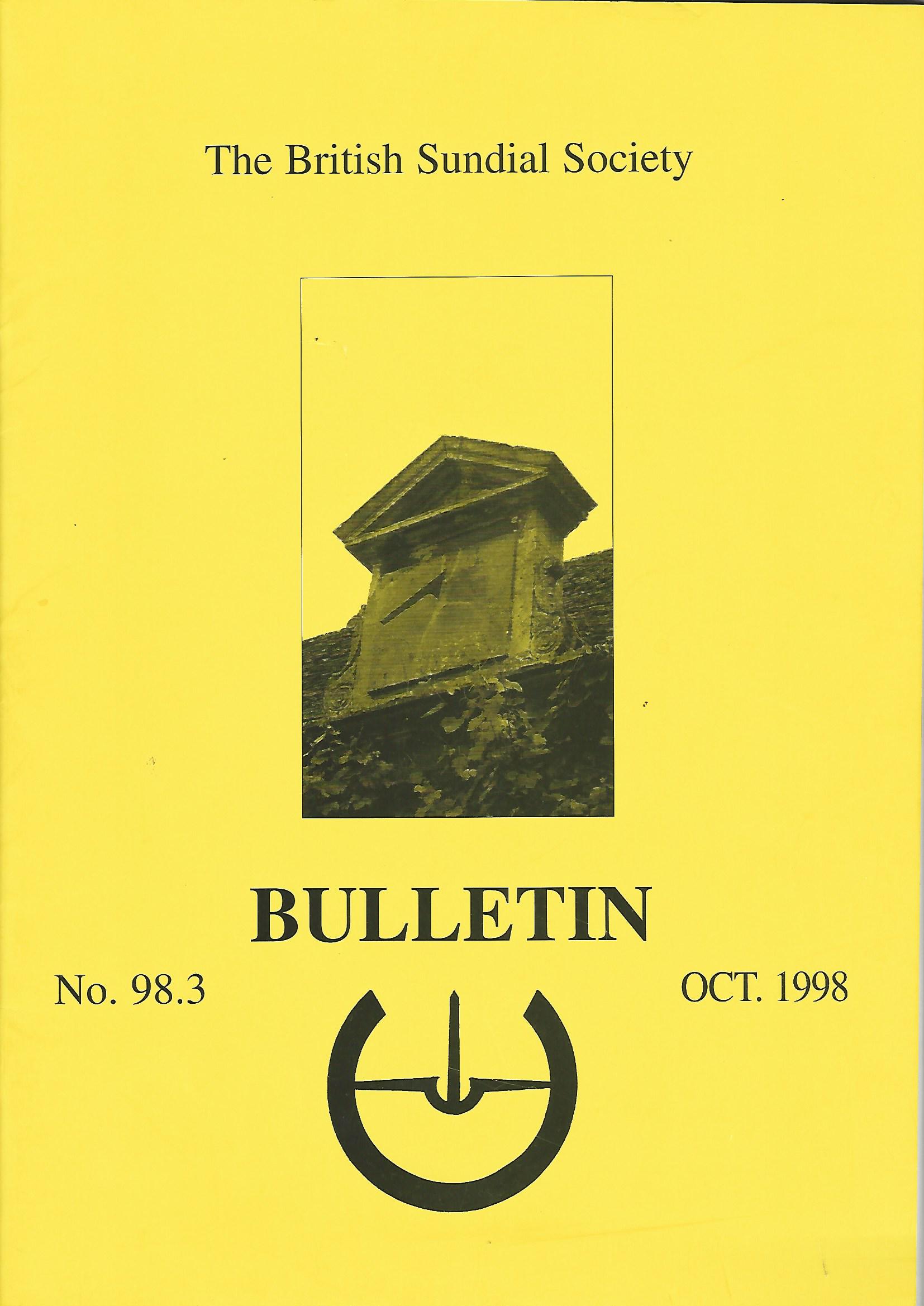 Image for The British Sundial Society Bulletin No.98.3.