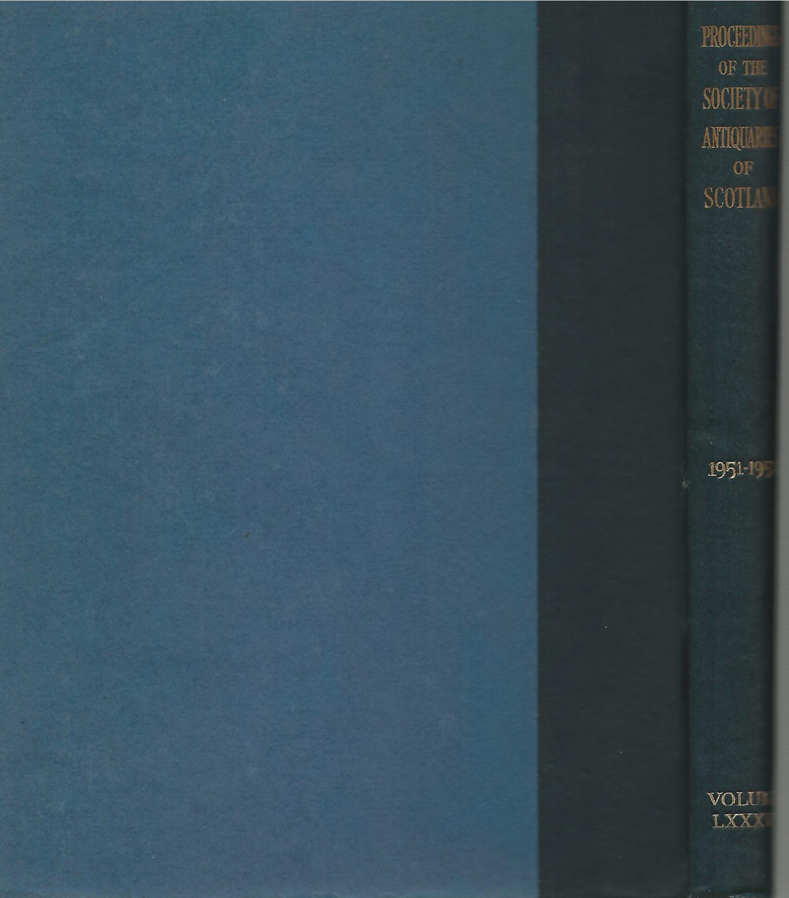 Image for Proceedings of The Society of Antiquaries of Scotland Volume LXXXVI 1951-1952