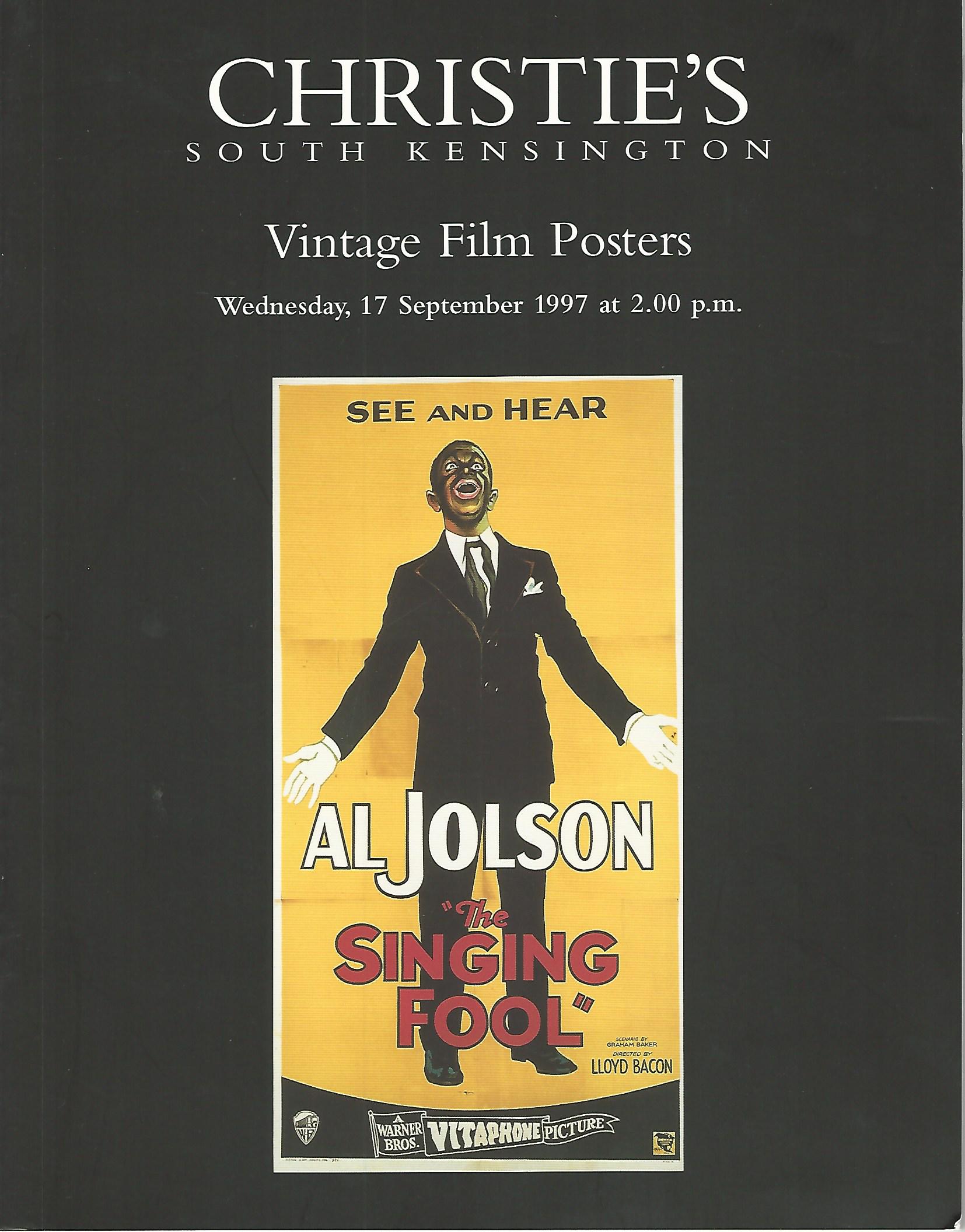 Image for Christie's Vintage Film Posters, Wednesday 17 September 1997.