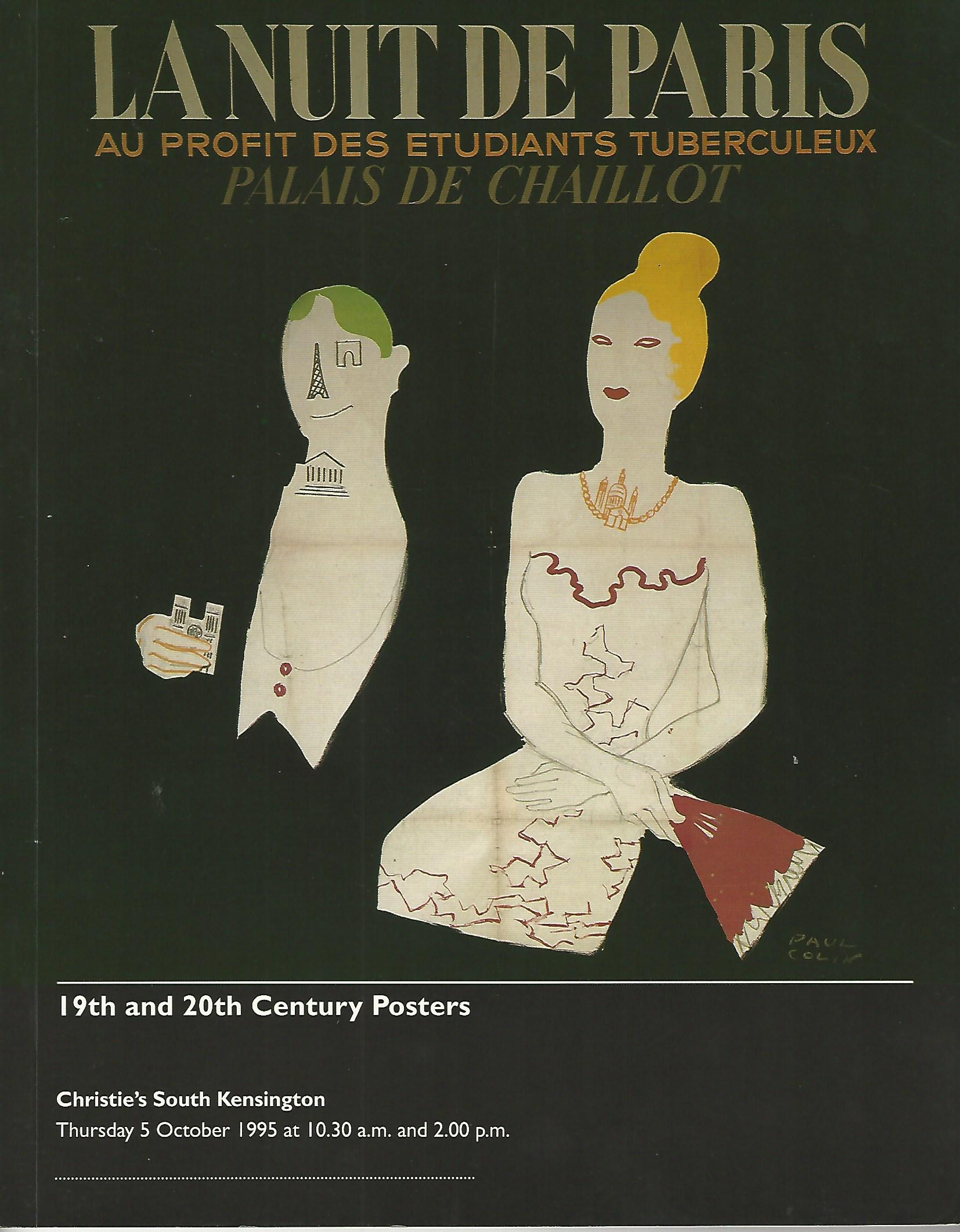 Image for Christie's South Kensington La Nuit de Paris 19th and 20th Century Posters, Thursday 5 October 1995.