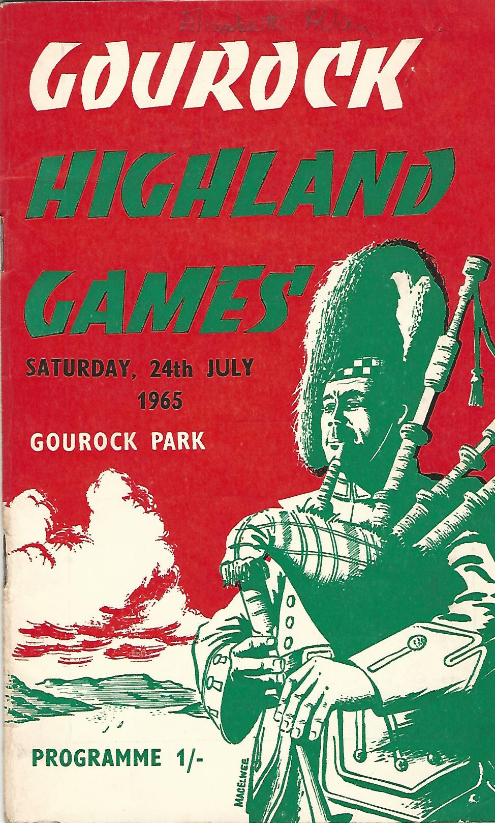 Image for Gourock Highland Games Saturday, 24th July 1965.