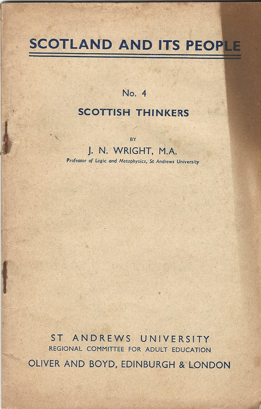 Image for Scotland and its People No. 4: Scottish Thinkers