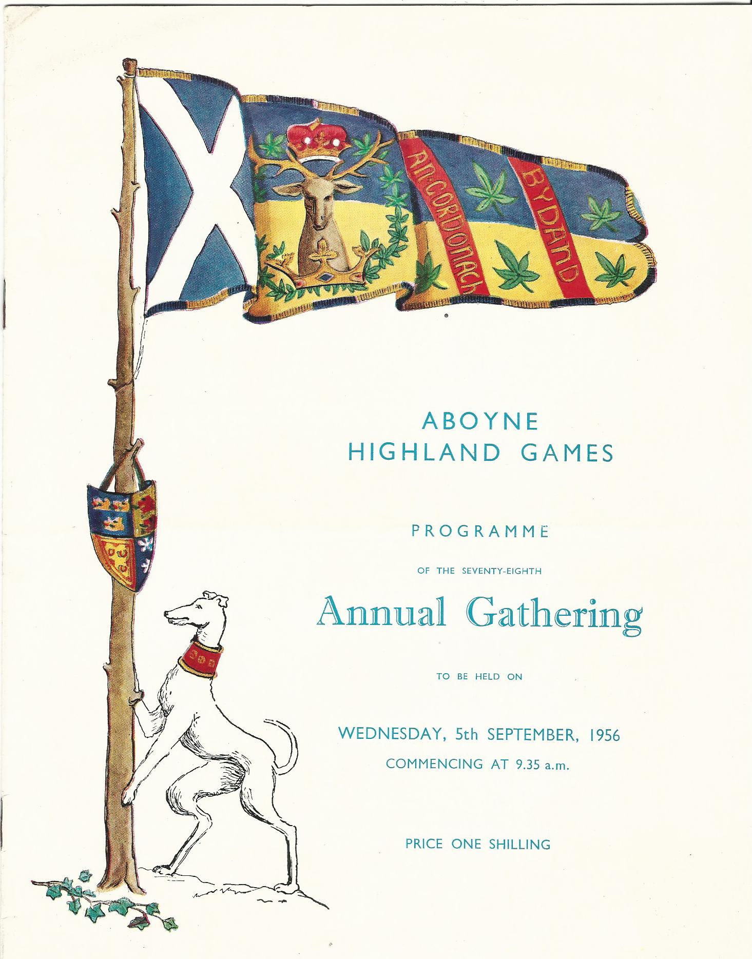 Image for Aboyne Highland Games: Programme of the Seventy-Eighth Annual Gathering to be held on Wednesday, 5th September 1956.