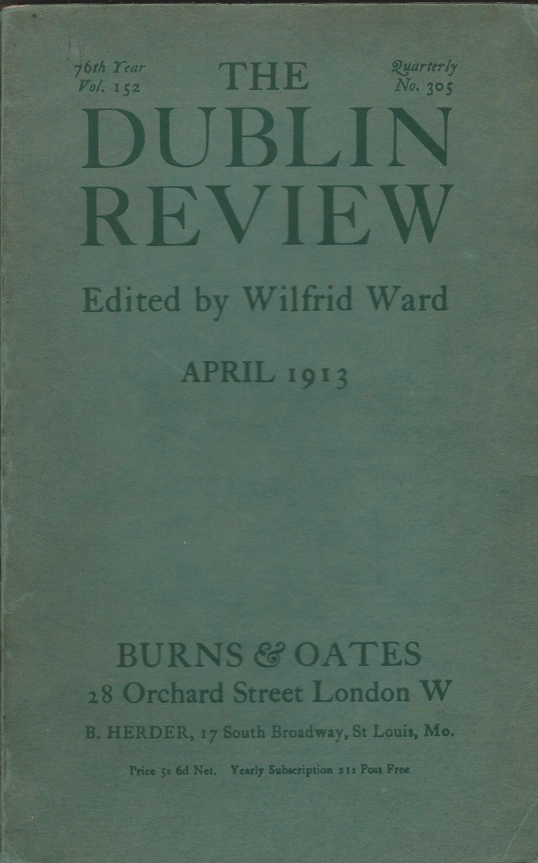 Image for The Dublin Review: April 1916 Vol. 158, No.317