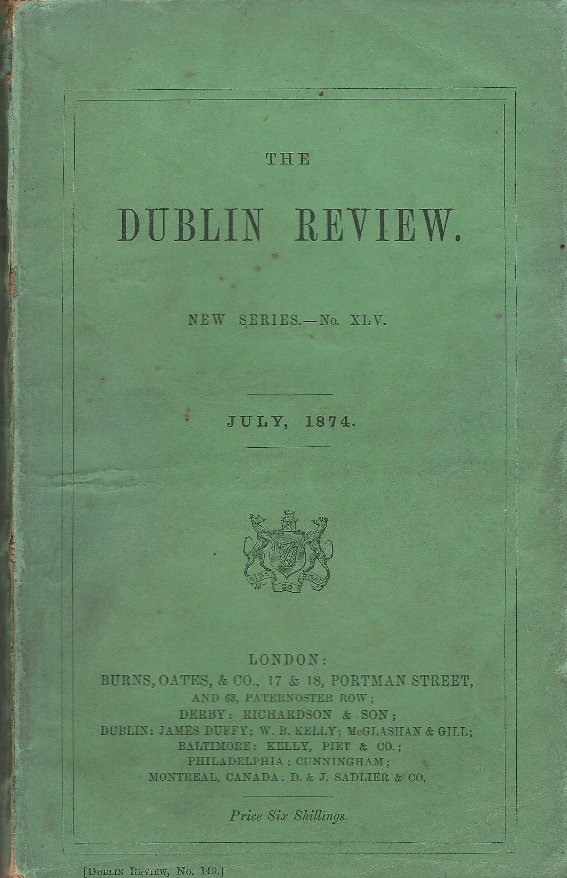Image for The Dublin Review: July, 1874, No. XLV