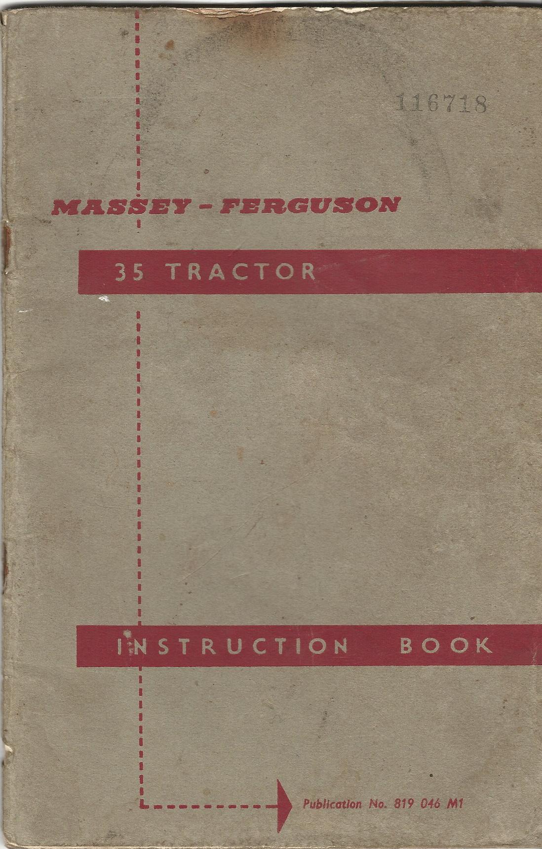 Image for Massey-Ferguson 35 Tractor Instruction Book