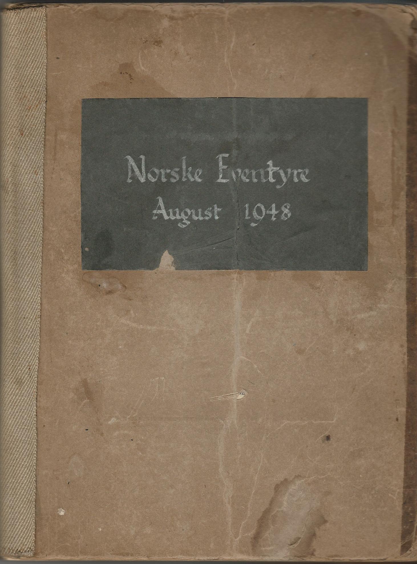 Image for Norske Eventyre August 1948 - Handwritten Detailling the Aberdeen - Bergen Teachers Exchange
