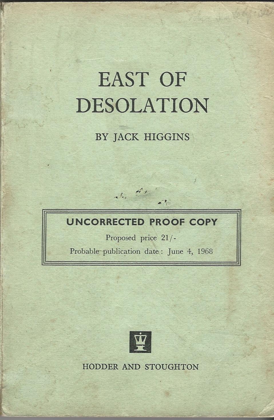 Image for East of Desolation - Uncorrected Proof Copy