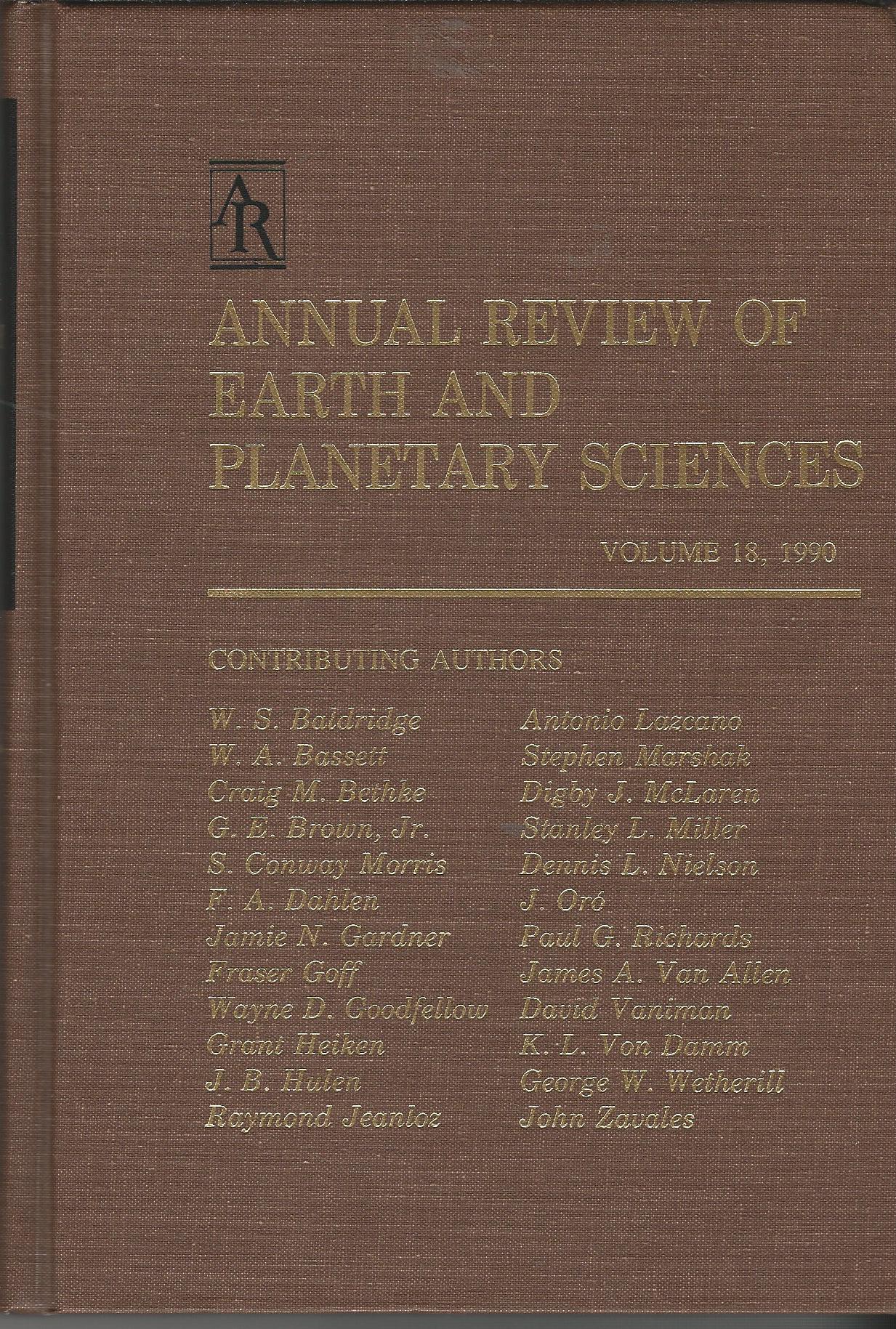 Image for Annual Review of Earth and Planetary Sciences Volume 18, 1990.