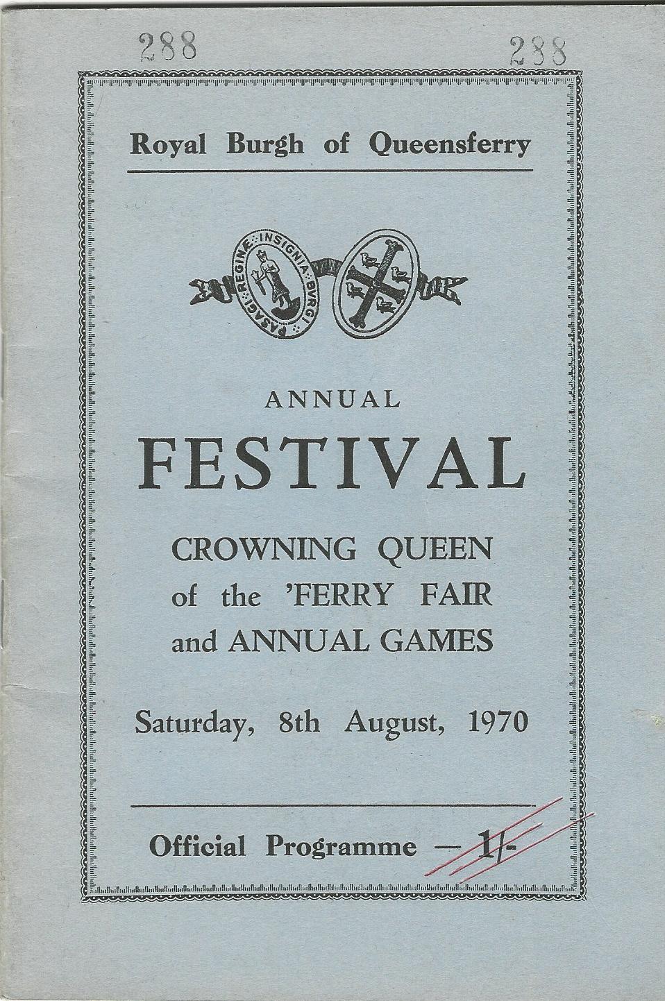 Image for Royal Burgh of Queensferry Annual Festival - Crowning Queen of the 'Ferry Fair and Annual Games, Saturday, 8th August, 1970.