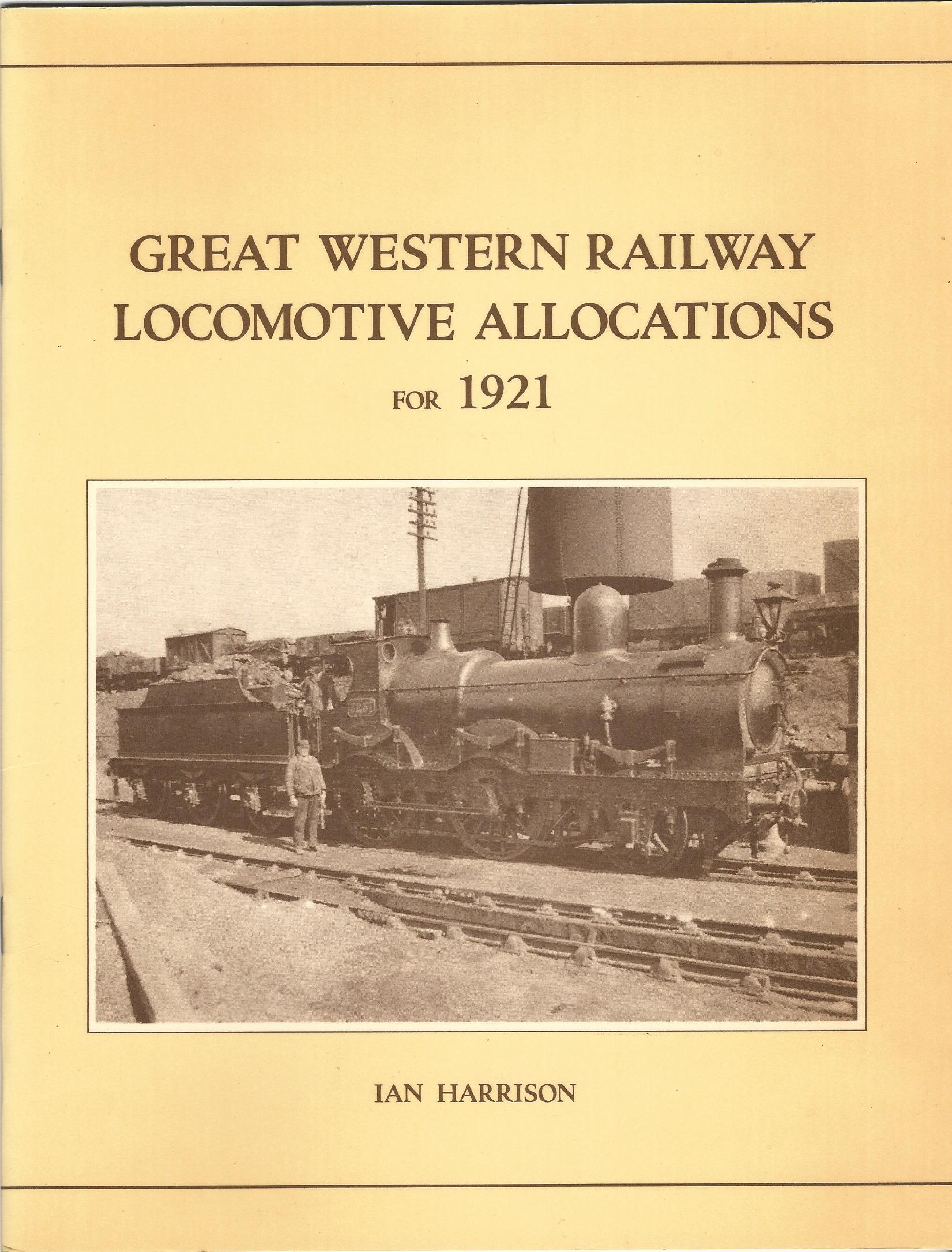 Image for Great Western Railway Locomotive Allocations for 1921