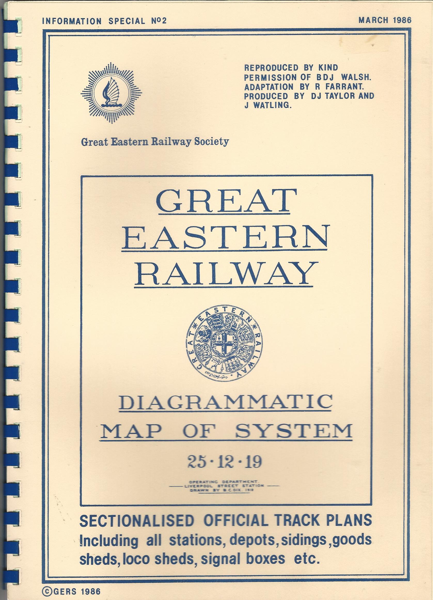 Image for Great Eastern Railway Diagrammatic Map of System 25.12.19