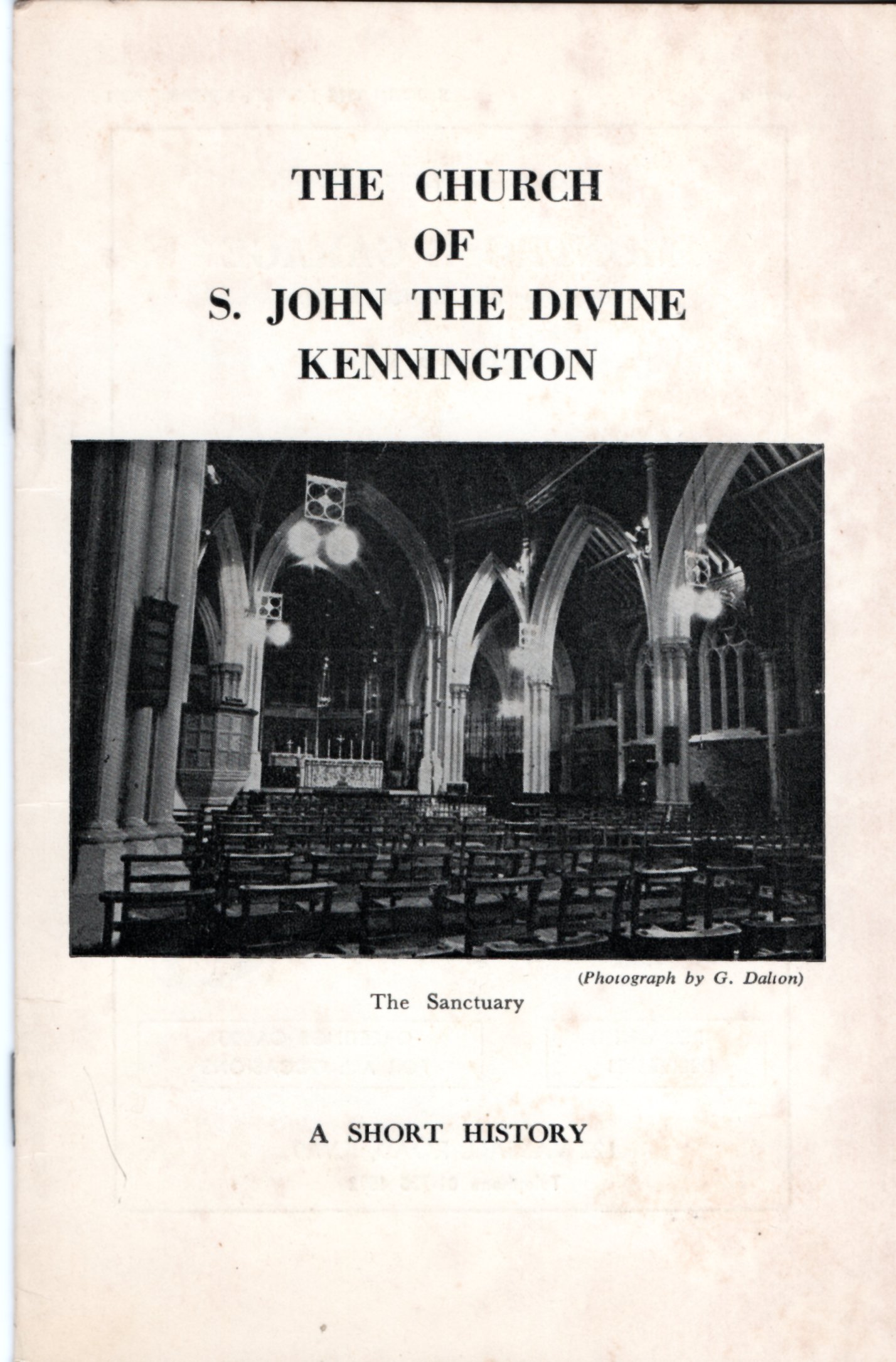 Image for The Church of St. John the Divine, Kennington: A Short History.