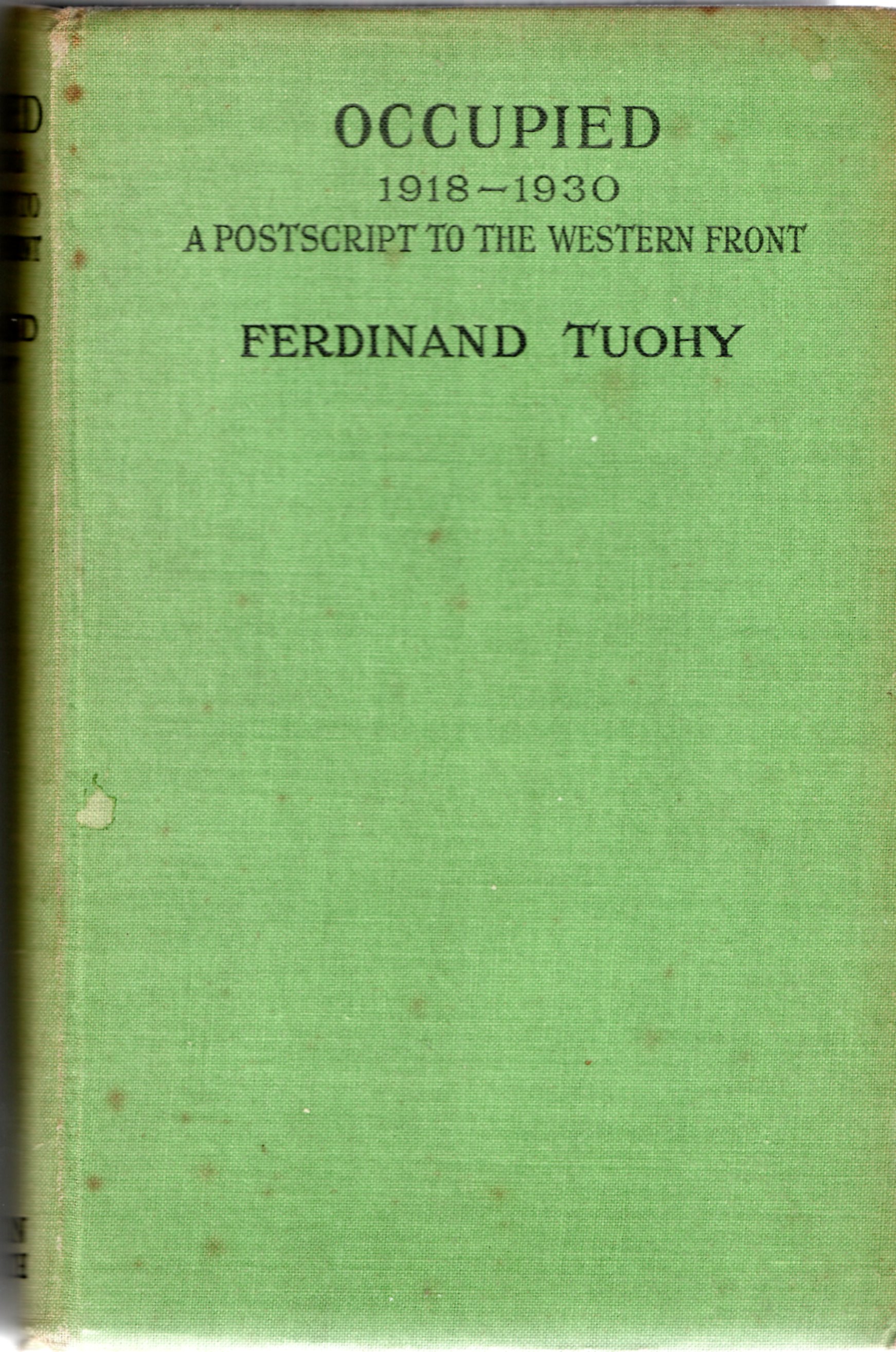 Image for Occupied 1918-1930: A Postscript to the Western Front