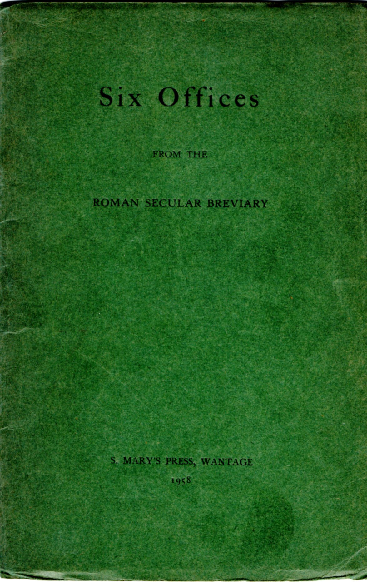 Image for Six Offices from the Roman Secular Breviary