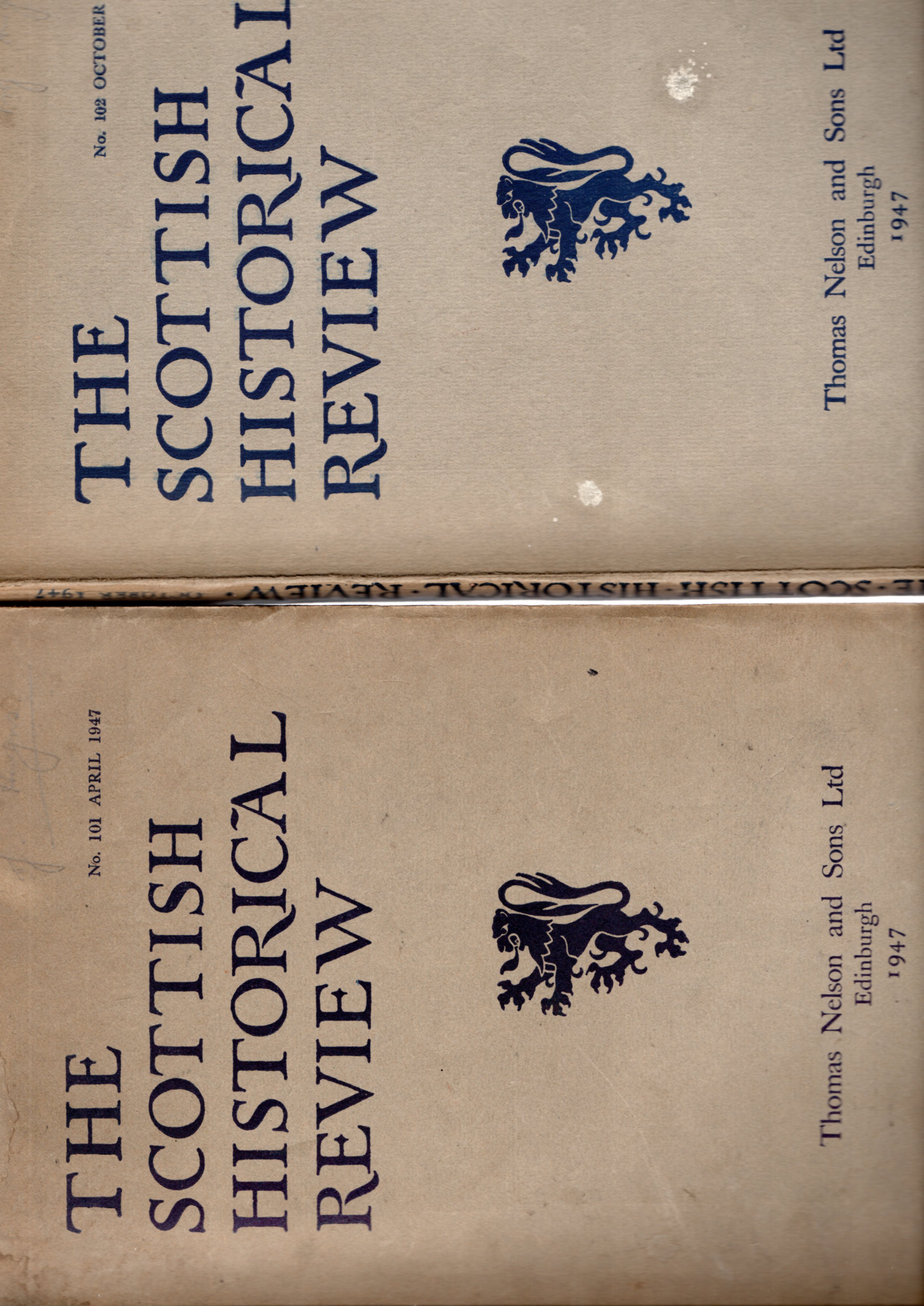 Image for The Scottish Historical Review Nos. 101 & 102, Volume XXVI