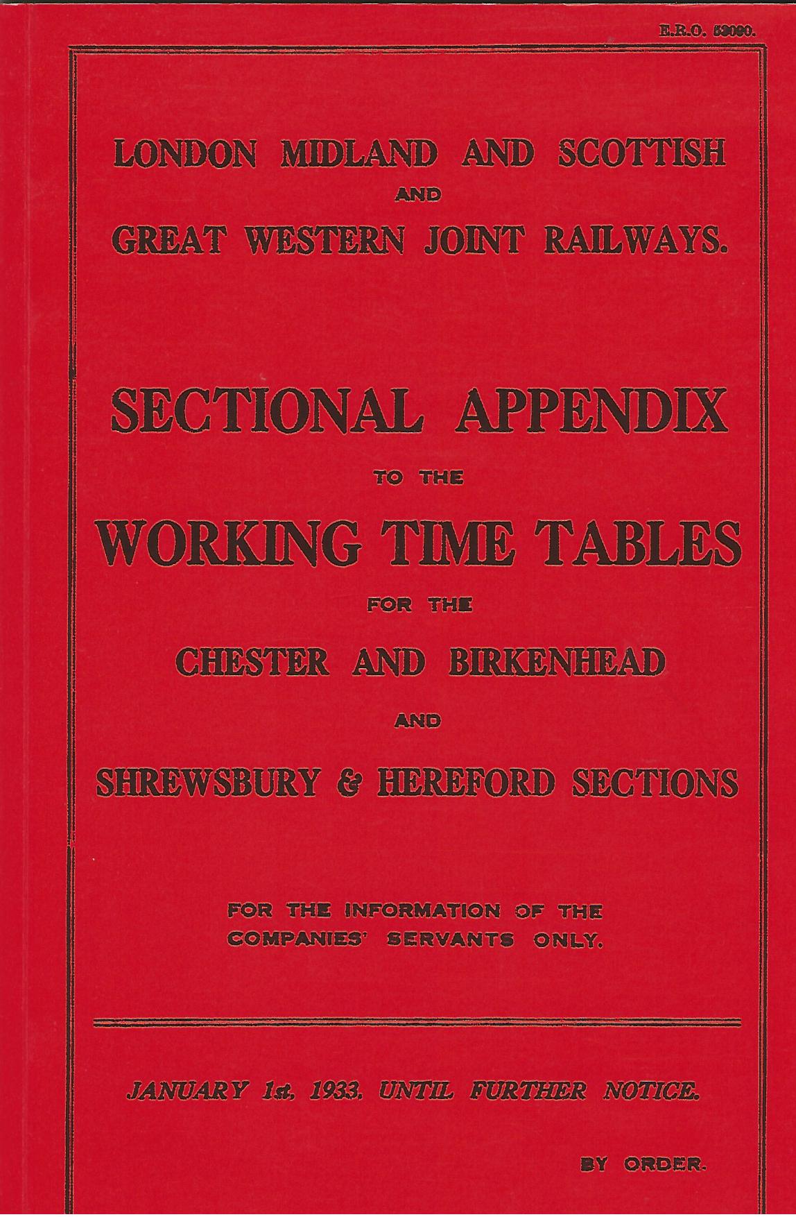 Image for London, Midland and Scottish and Great Western Joint Railways: Sectional Appendix to the Working Time Table (Chester and Birkenhead AND Shrewsbury and Hereford Sections)