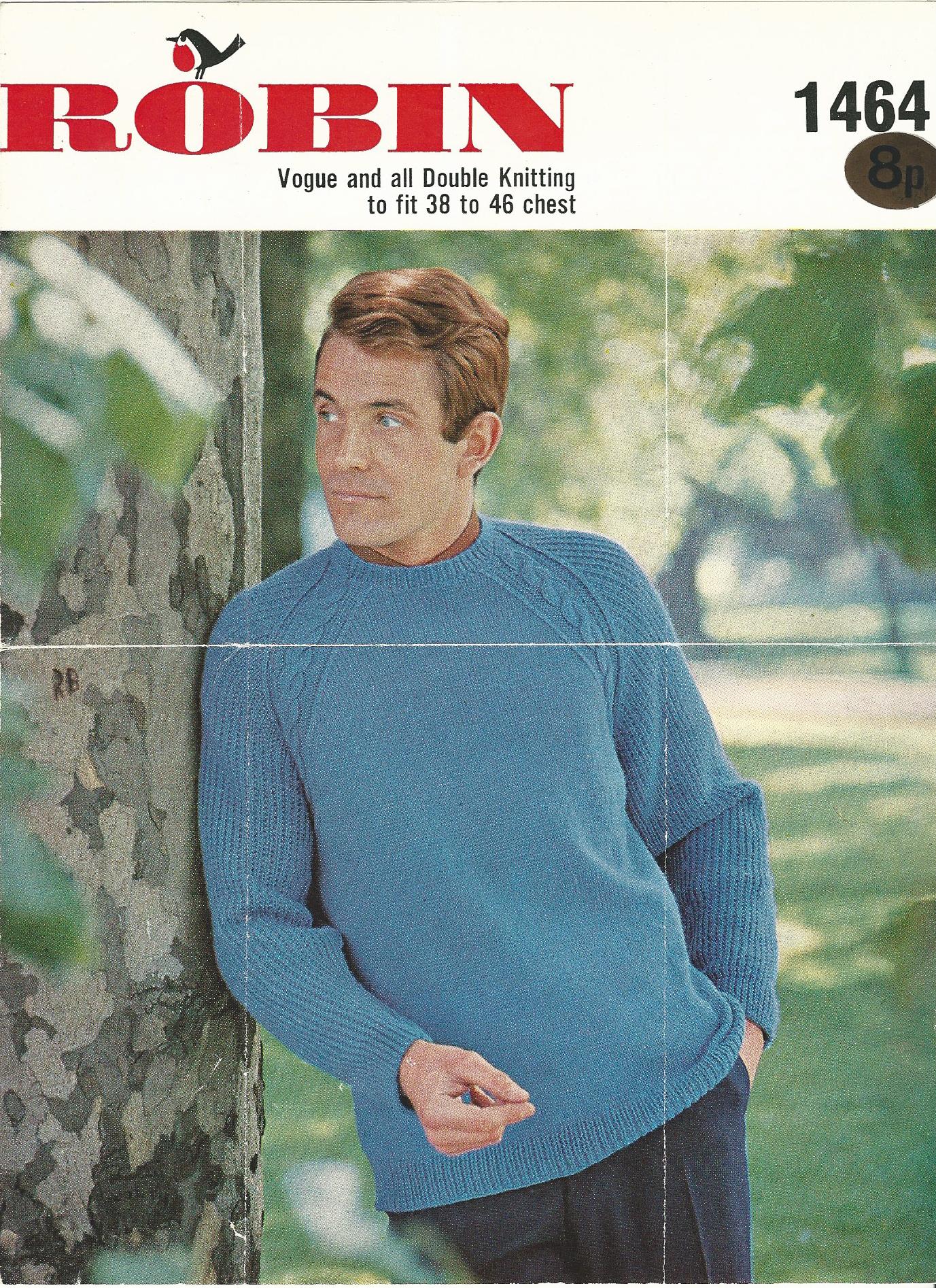 Image for Robin: Vogue and all Double Knitting to fit 38 to 46 chest: No. 1464