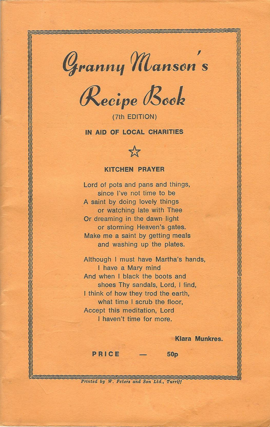 Image for Granny Manson's Recipe Book