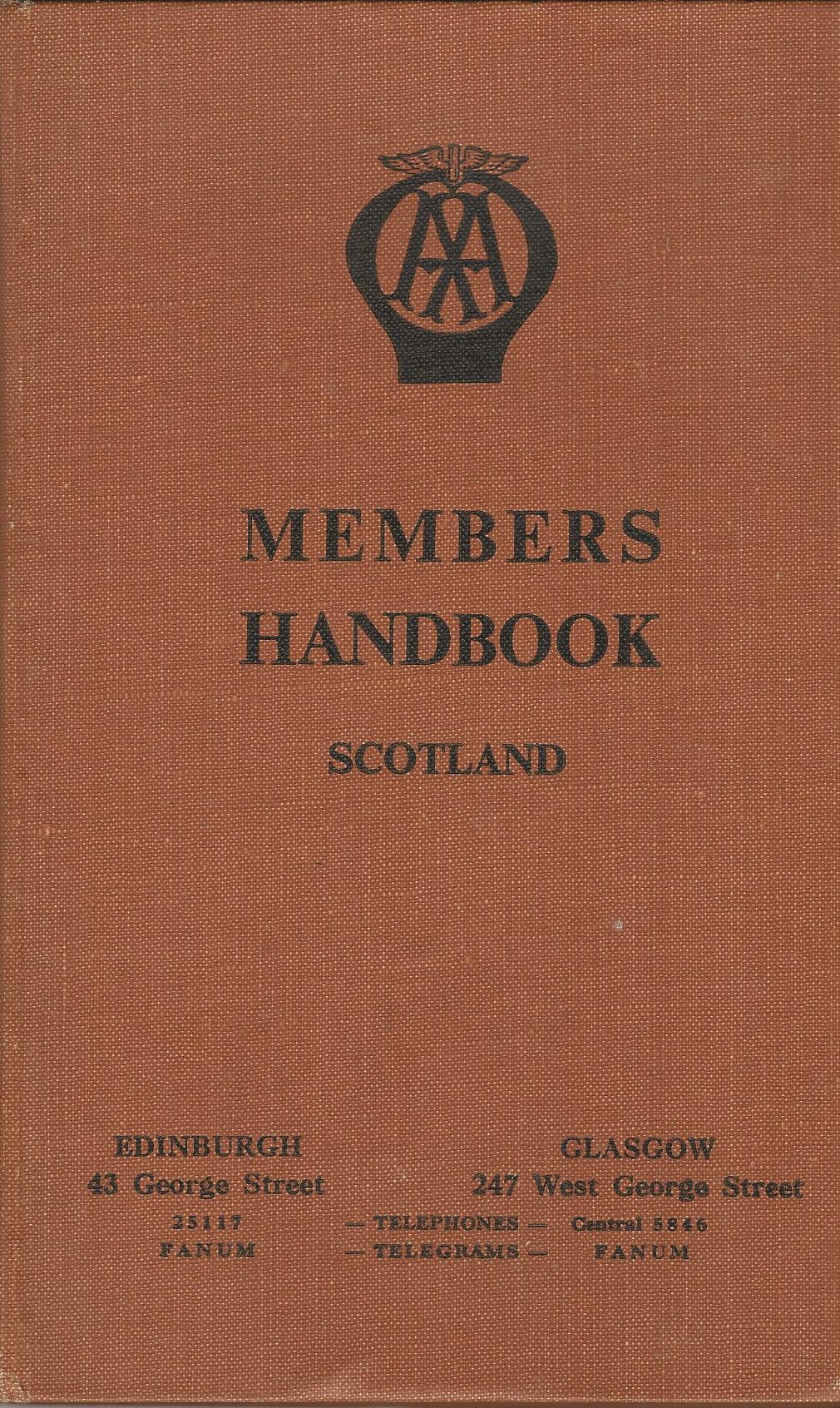 Image for AA Member's Handbook - Scotland - Post War Edition.