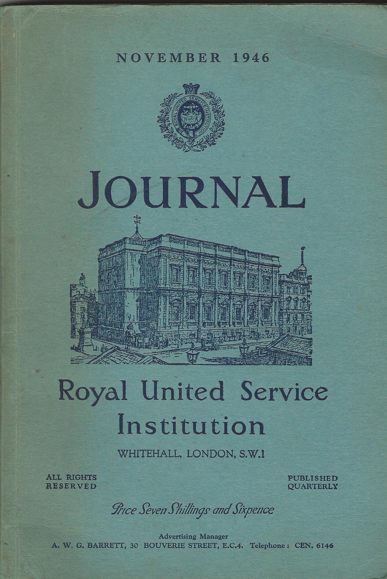 Image for Journal of the Royal United Service Institution, November 1946 - No. 564, Volume XCI