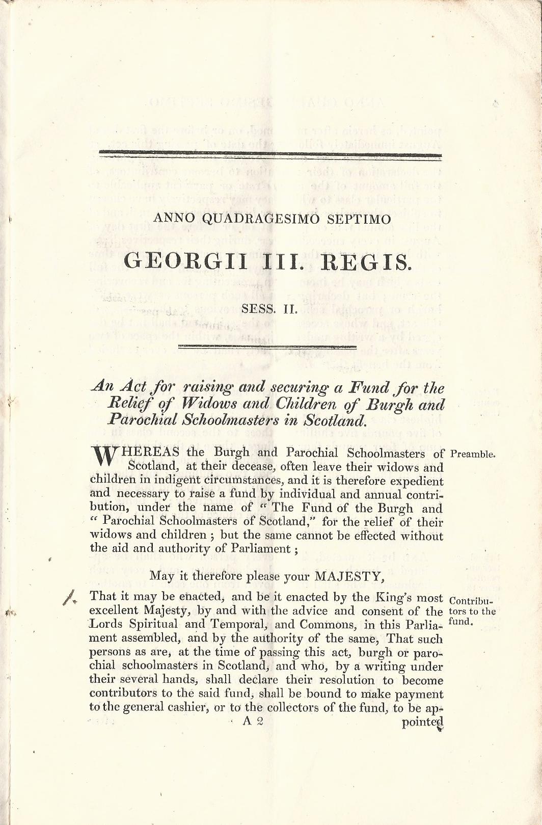 Image for Anno Regni Georgii III Britanniarum Regis Quadragesimo Septimo Sess. II At The Parliament begun and holden at Westminster, the 22d Day of June, Anno Domini 1807, in the 47th year of the Reign of our Sovreign Lord George the Third, by the Grace of God, of the United Kingdom of Great Britain and Ireland Kind, Defender of the Faith; Being the First Session of the Fourth Parliament of the United Kingdom of Great Britain and Ireland.