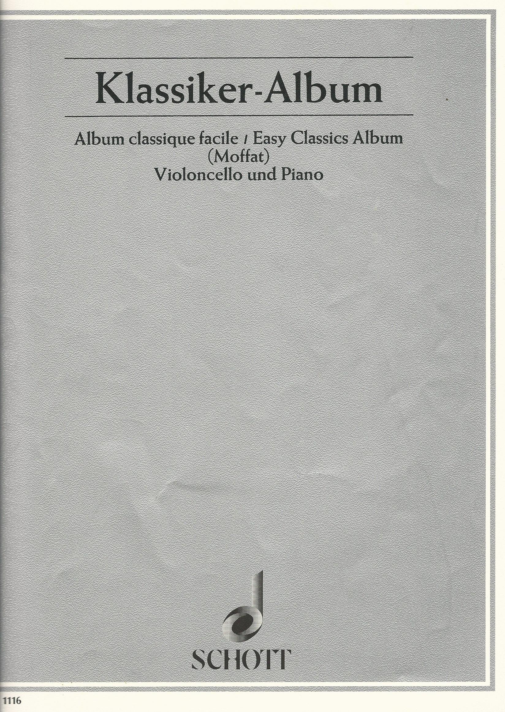 Image for Klassiker-Album. Easy Classics for Violoncello and Piano.